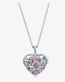 Seraphim Silver Heart Holder With Four Leaf Clover, - Tiffany And Co O Necklace, HD Png Download, Transparent PNG