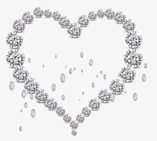 #mq #silver #heart #diamond #diamonds - Diamond Heart Transparent Background, HD Png Download, Transparent PNG