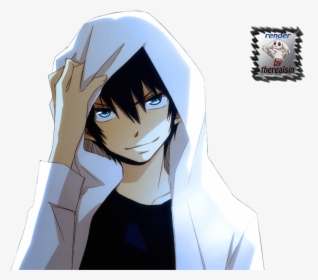 Anime Boy Black Hair Blue Eyes Hd Png Download Transparent Png