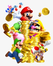 Mario Coins Png - Mario And Luigi Coins, Transparent Png, Transparent PNG