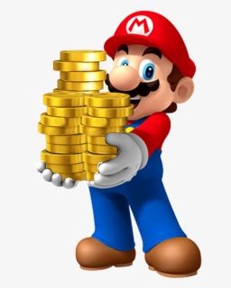 Transparent Mario Coin Png - Mario With Coins Png, Png Download, Transparent PNG