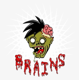 Zombie Head Design - Cartoon, HD Png Download, Transparent PNG