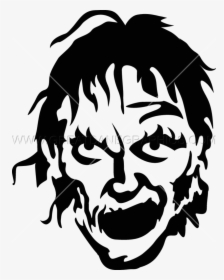 Grin Production Ready Artwork - Zombie Black And White, HD Png Download, Transparent PNG