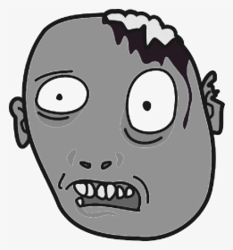 Cartoon Zombie Head Png , Png Download - Zombie Face Cartoon Png, Transparent Png, Transparent PNG