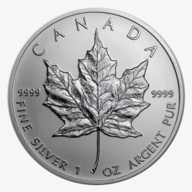 Coinimg Canadian Mapleleaf Silver2 - Maple Leaf Silver 1 Oz, HD Png Download, Transparent PNG