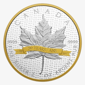 *silver Maple Leaf Tribute To 30 Years - Maple Leaf 2018 Silber, HD Png Download, Transparent PNG