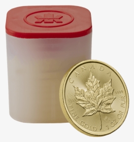 Canadian Maple Leaf 2017 1 Oz Gold Ten Coin Tube    - Maple Leaf Gold Box, HD Png Download, Transparent PNG