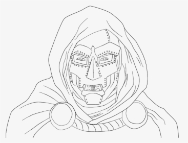 Doom Drawing Black And White - Line Art, HD Png Download, Transparent PNG
