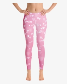 Clothing Pink Heart Leggings Women - Capri Pants, HD Png Download, Transparent PNG