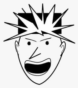 Angry Punk Svg Clip Arts - Angry Clip Art Black And White, HD Png Download, Transparent PNG