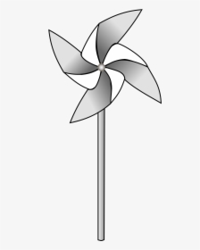 Toy, Wheel, Wind - Pinwheel Black And White, HD Png Download, Transparent PNG