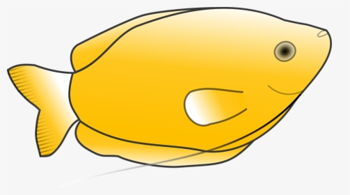 Yellow, Fish, Scales, Animal, Tail, Species, Fins - Yellow Fish Clip Art, HD Png Download, Transparent PNG