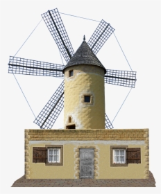 Windmill, Mill, Dutch Windmill, Holland, Old, Pinwheel - Windmill Transparent Png, Png Download, Transparent PNG