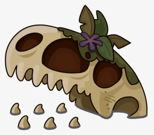 Transparent Dinosaur Skull Png - Cartoon Dinosaur Skull Png, Png Download, Transparent PNG