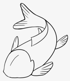 Fish Drawing Pictures - Koi Fish Easy To Draw, HD Png Download, Transparent PNG