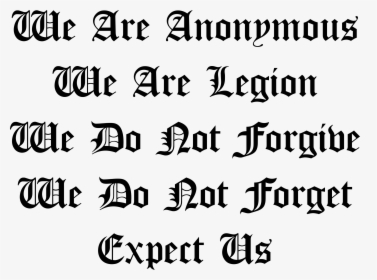 Anonymous Big Image Png - Font, Transparent Png, Transparent PNG