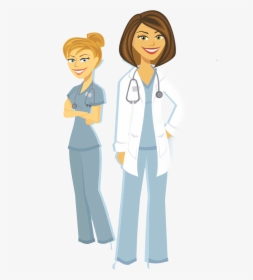 Clipart Doctor White Coat - Doctors Female Cartoon, HD Png Download, Transparent PNG