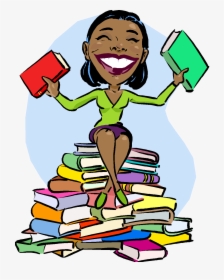 Clip Art Woman Book Picture Free - Clipart Librarian, HD Png Download, Transparent PNG