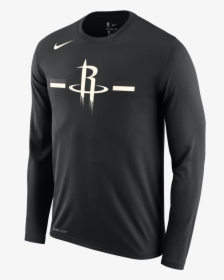 Men S Houston Rockets Nike L/s Stripe Logo Tee - Houston Rockets, HD Png Download, Transparent PNG