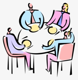 Vector Illustration Of Business Meeting And Discussion, HD Png Download ,  Transparent Png Image - PNGitem