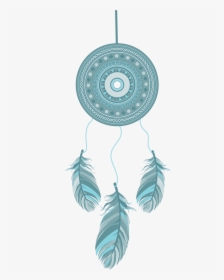 Decorative Blue Dreamcatcher Sticker - Blue Dream Catcher Png, Transparent Png, Transparent PNG