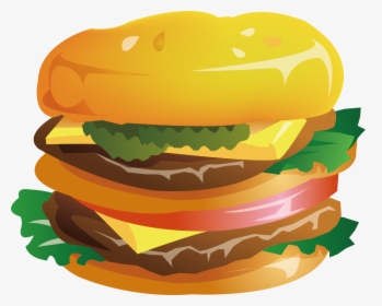 Big Burger Clipart - Food Burger Cartoon Png, Transparent Png, Transparent PNG