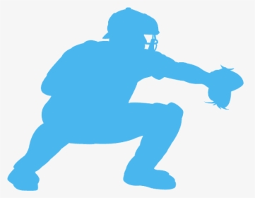 Baseball Player Catcher Silhouette, HD Png Download, Transparent PNG