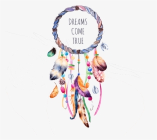 Dreamcatcher Wedding Feathers Illustration Invitation - Watercolor Dream Catcher Painting, HD Png Download, Transparent PNG