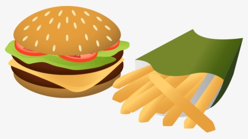 Hamburger Clipart Saturated Fat - Illustration Png Fries, Transparent Png, Transparent PNG