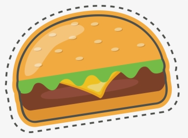 Clip Art Hamburger Steak Food Sticker - Food Sticker Transparent Background, HD Png Download, Transparent PNG