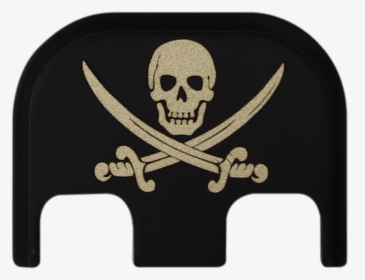 Calico Jack Brass Black Traditional Finish Back Plate - Jolly Roger, HD Png Download, Transparent PNG