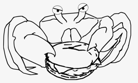 Crab With Burger Clipart, Vector Clip Art Online, Royalty - Crab And Burger Clipart, HD Png Download, Transparent PNG