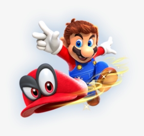 Mario - Mario Odyssey Throwing Hat, HD Png Download, Transparent PNG