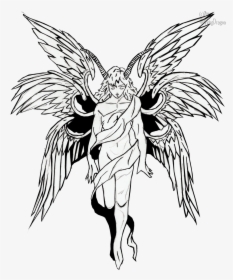Collection Of Free Angel Drawing Traditional Download - Fallen Angel Angel Drawing, HD Png Download, Transparent PNG