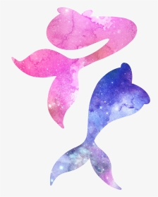 Mermaid Tail Svg - Watercolor Mermaid Tail Clipart, HD Png Download, Transparent PNG