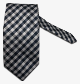 Navy And White Gingham Necktie - Tartan, HD Png Download, Transparent PNG