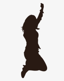 Girl Jumping Silhouette Png Clipart , Png Download - Jumping Girl Silhouette Png, Transparent Png, Transparent PNG