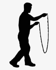 Jumping Rope Man Silhouette Free Photo, HD Png Download, Transparent PNG