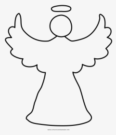 Christmas Angel Coloring Page - Drawing Christmas Angel, HD Png Download, Transparent PNG