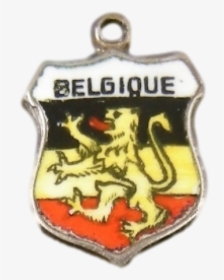 Vintage 800 Silver Enamel Belgique Belgium Travel Souvenir - Emblem, HD Png Download, Transparent PNG