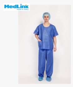 Disposable Uniforms Medical Nonwoven Scrubs - Standing, HD Png Download, Transparent PNG