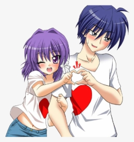 Cartoon Anime Sweet Couple, HD Png Download, Transparent PNG