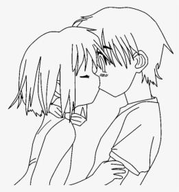 Toddler Drawing Anime - Love Couple Easy Sketch, HD Png Download ,  Transparent Png Image - PNGitem