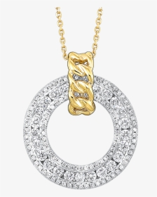 Sami Fine Jewelry Two-tone Diamond Circle Pendant - Pendant, HD Png Download, Transparent PNG