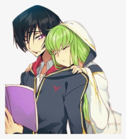 #freetoedit #anime #couple #green #learning #sleep - Lelouch X Cc Fanaet, HD Png Download, Transparent PNG