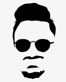 Hipster With Sunglasses Silhouette, HD Png Download, Transparent PNG