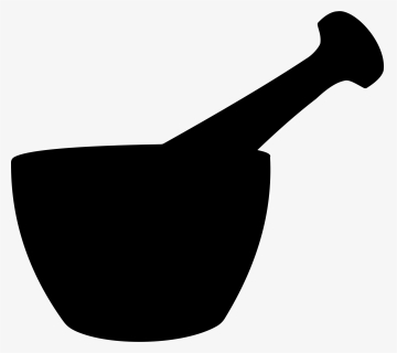 Mortar And Pestle Silhouette - Pestle And Mortar Silhouette, HD Png Download, Transparent PNG