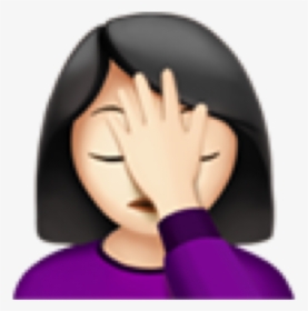 Face Palm - Hand In Face Emoji, HD Png Download, Transparent PNG