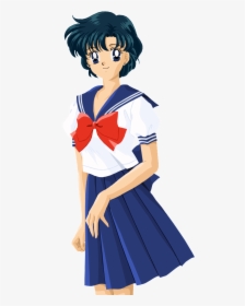 Ami Mizuno / Sailor Mercury - Ami Mizuno School Uniform, HD Png Download, Transparent PNG