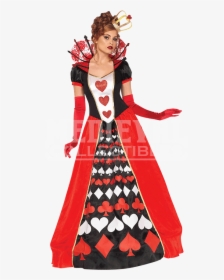 Transparent Queen Of Hearts Card Png - Queen Of Hearts Costum, Png Download, Transparent PNG